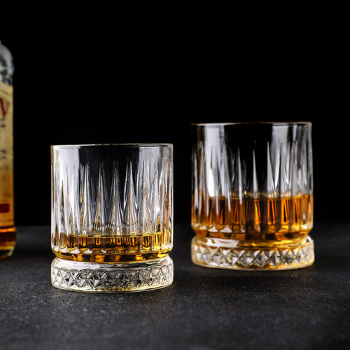 Japanese crystal glass wine glass classical striped whiskey glass bar vodka glass beer mug