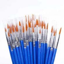 勾线笔水彩扁头尼龙排线描线套装丙烯美术美甲描边细毛笔