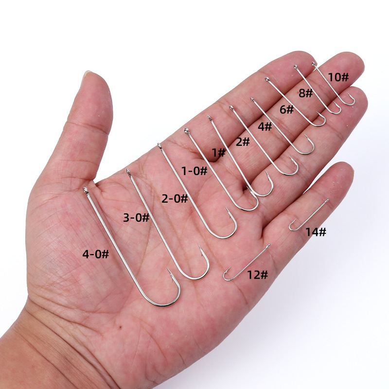 Aberdeen Long Handle Sea Fishing Hook Pipe Paid Karis Long Handle Hook with Holes and Barbs Narrow Belly Crooked Bass Pomfret