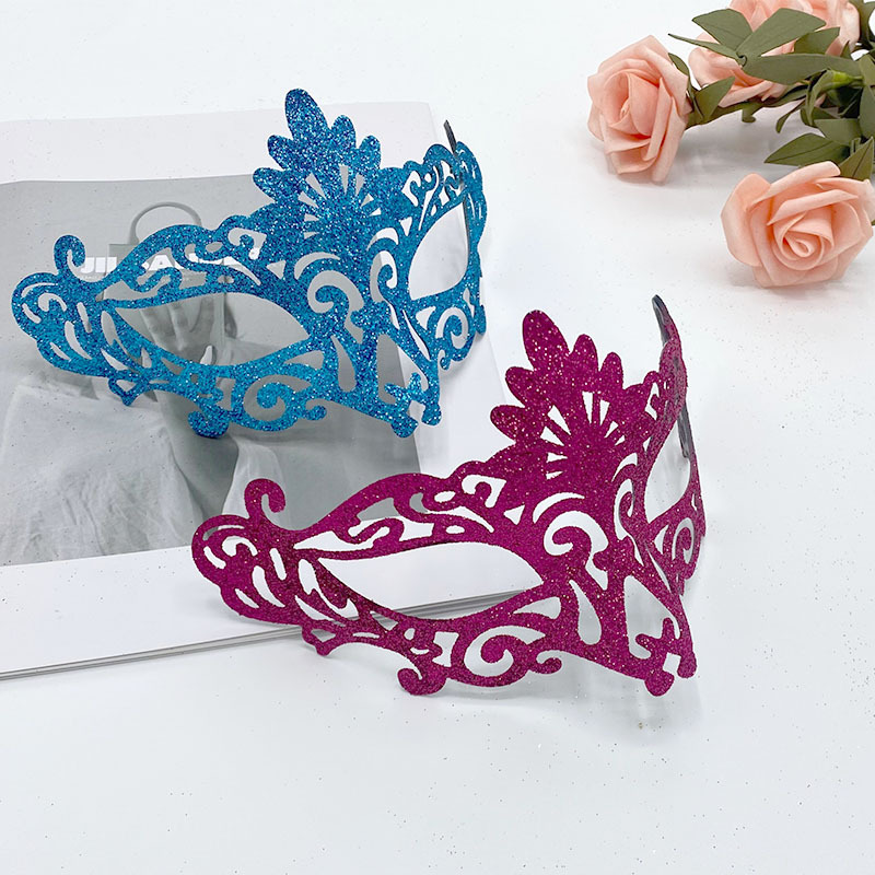 Nuevo Halloween máscara de mitad de cara retro retro máscara de polvo de pavo real máscara de maquillaje máscara de fiesta máscara de ojos