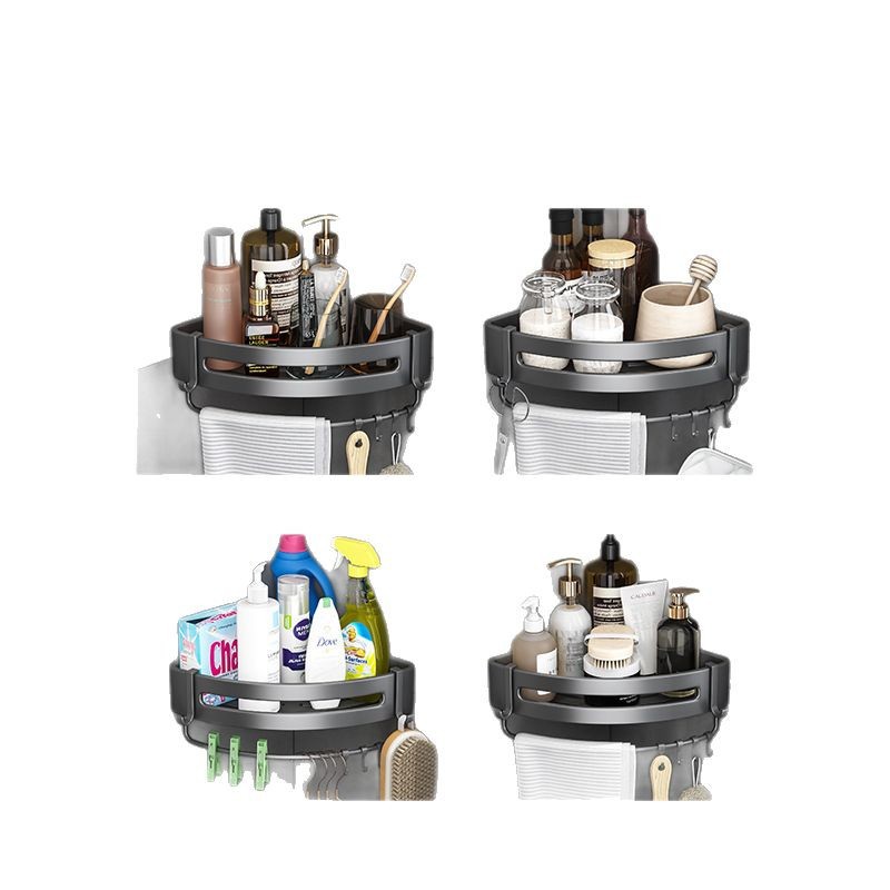 Estante de almacenamiento de triángulo de inodoro sin perforaciones montado en la pared baño inodoro lavabo ducha estante de almacenamiento de esquina