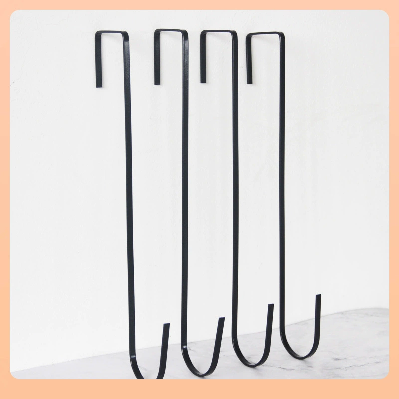 ◘ Рождественский крючок, черная гирлянда, металлический удлинительный крючок для двери, украшение без сверления с железной гирляндой.