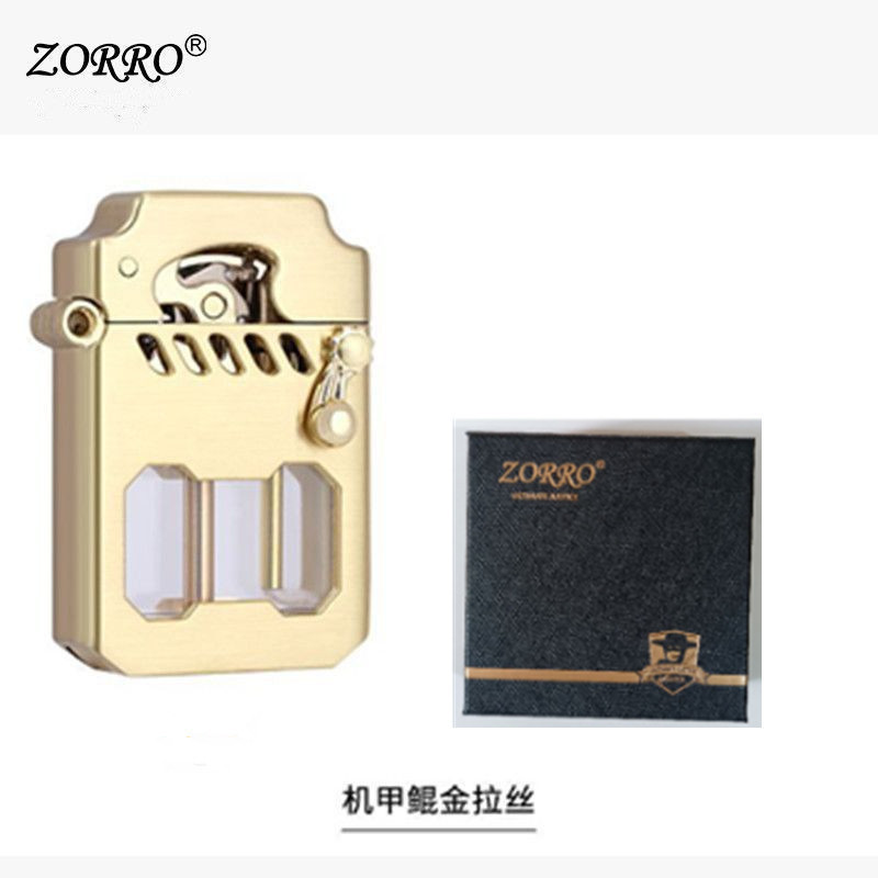 ZORRO佐罗煤油打火机透明油仓赛博机甲风火轮弹射点火高颜值火机|undefined