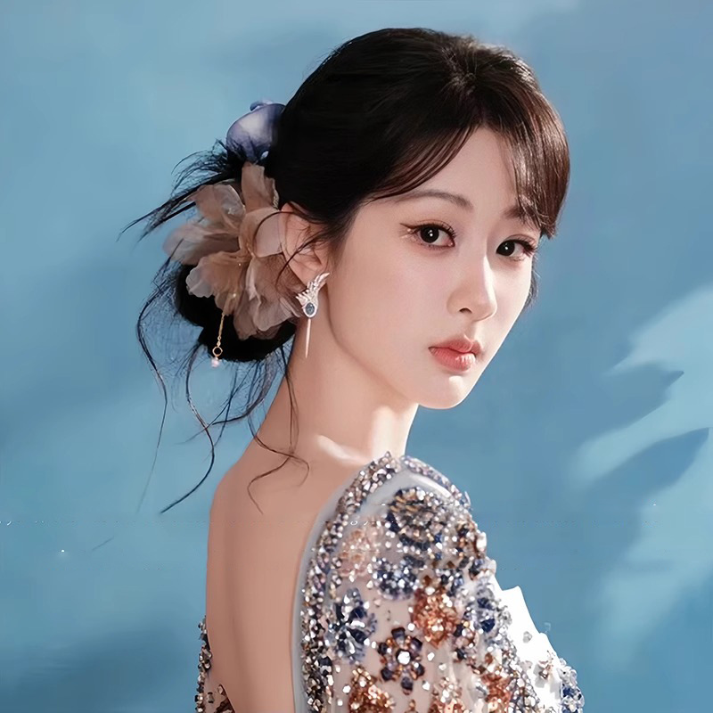 Nueva horquilla de borla de mariposa en forma de U de estilo chino, horquilla de sentido avanzado, estilo antiguo, borla, paso a paso, flor, horquilla, cheongsam