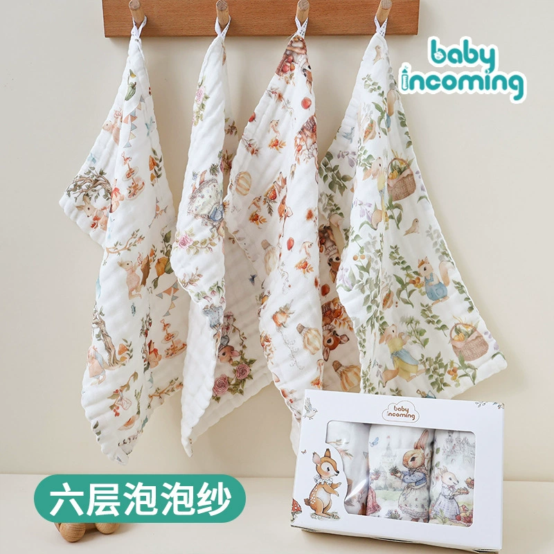 Детское полотенце хлопок впитывает воду Новорожденный рот полотенце новое мягкое и дышащее детское маленькое квадратное полотенце универсальное