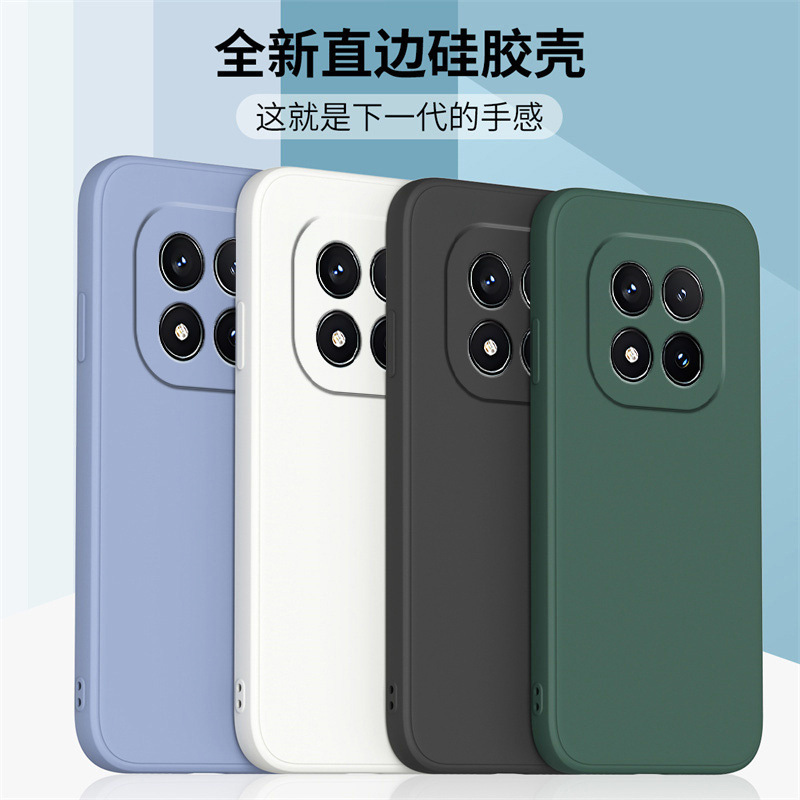 For red rice note14 mobile phone case 13pro /12/11T/10/9/8/7 solid color protective case straight edge matte