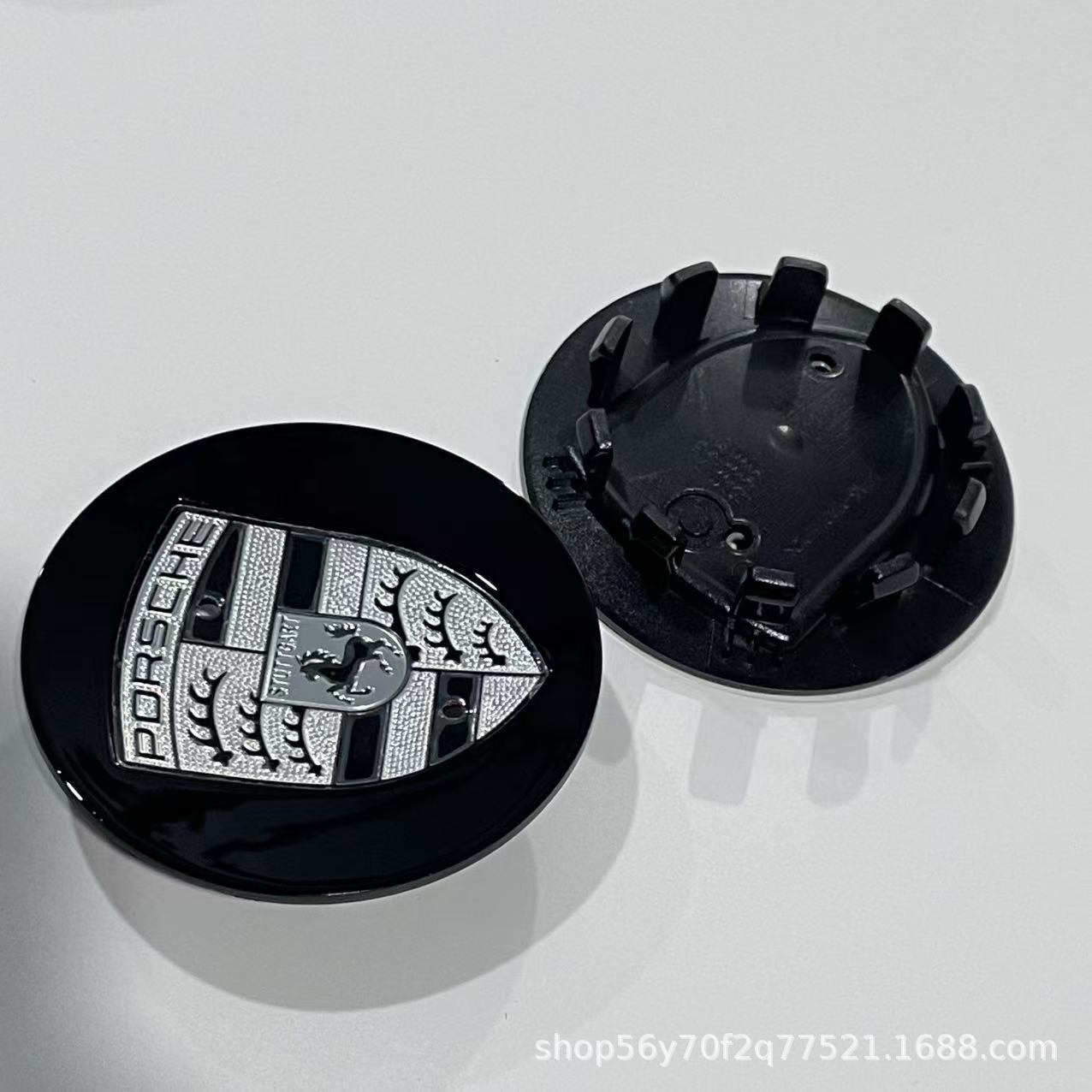 Suitable for Porsche Original Car Hub Cap Center Cap Various Series 76mm 65mm Elegant Black Bright Silver Matte Silver Gray Color