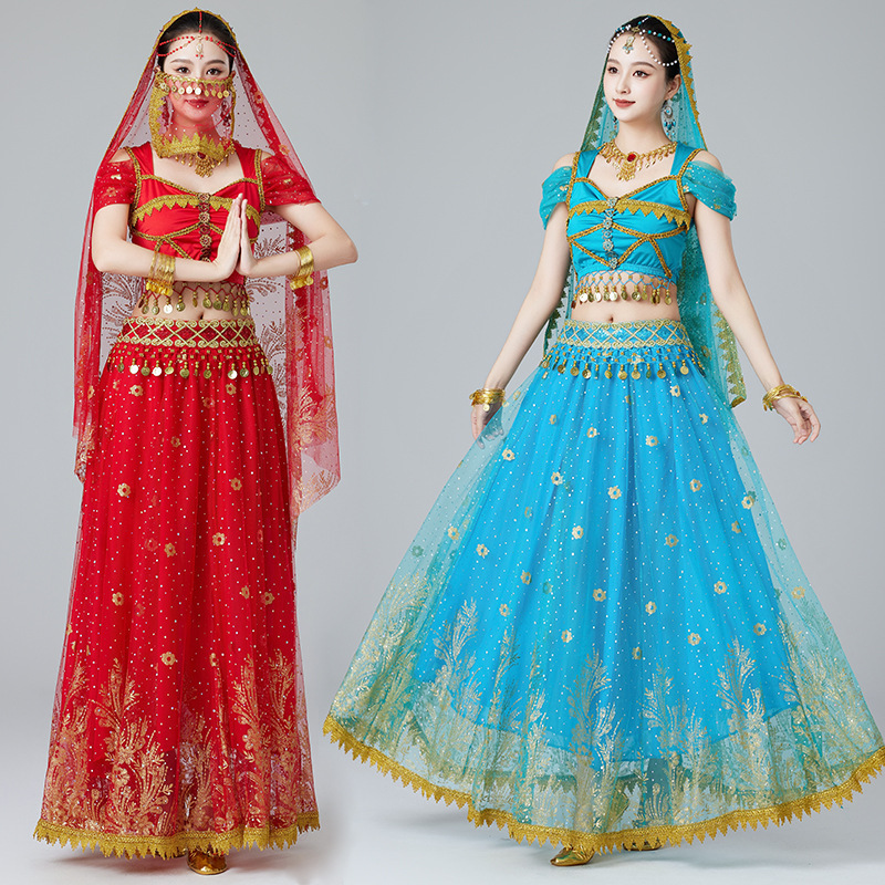 Western Dance Princess Dunhuang Costume Princess Performance Costume Belly Dance Swing Long Skirt Exotic Style Performance Costume