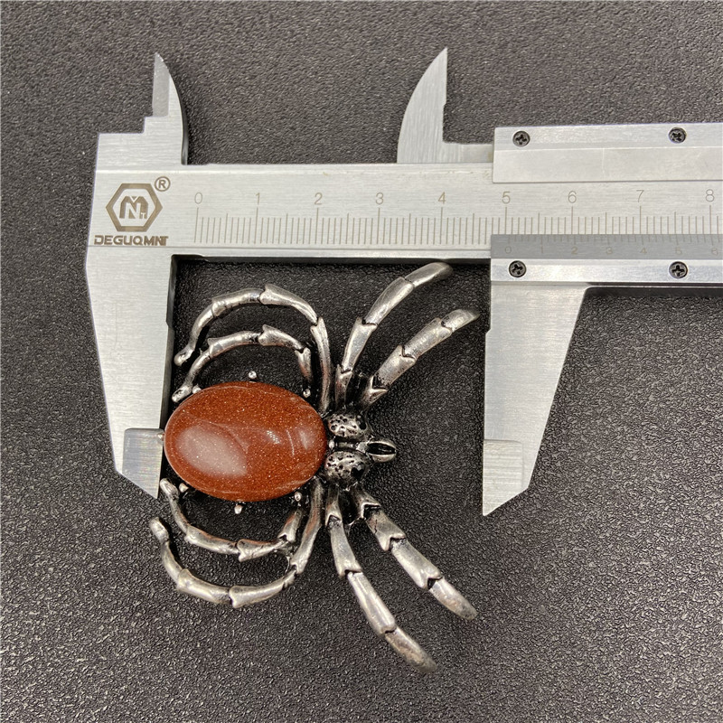 Gem Inlaid Spider Multicolor Pendant Brooch Dual-purpose Necklace Brooch Diy Accessories display picture 14