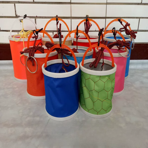 Wholesale Fishing Bucket Folding Bucket Canvas Storage Bucket Fishing Bag Portable Fishing Bucket