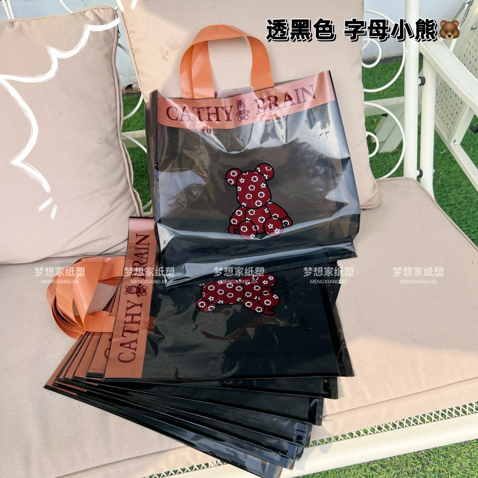 加厚服装店手提袋印logo塑料透明装服装袋子礼品袋包装购物袋批发