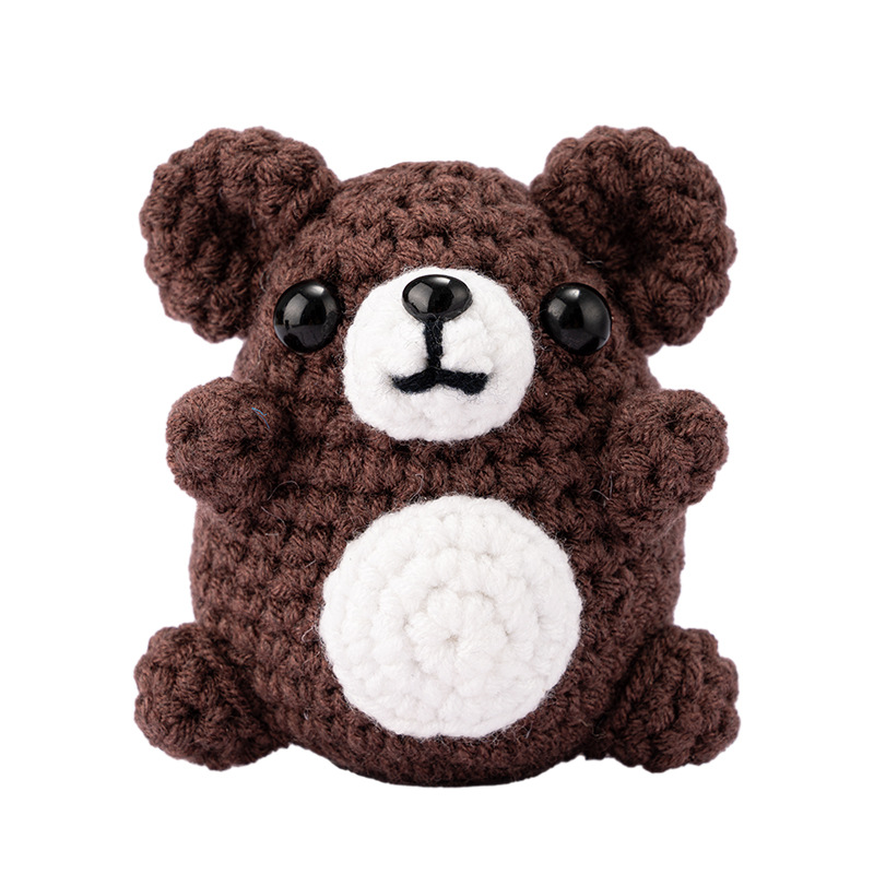 Amazon material de ganchillo paquete traje de bricolaje a mano de lana de ganchillo animal inglés instrucción enseñanza Video