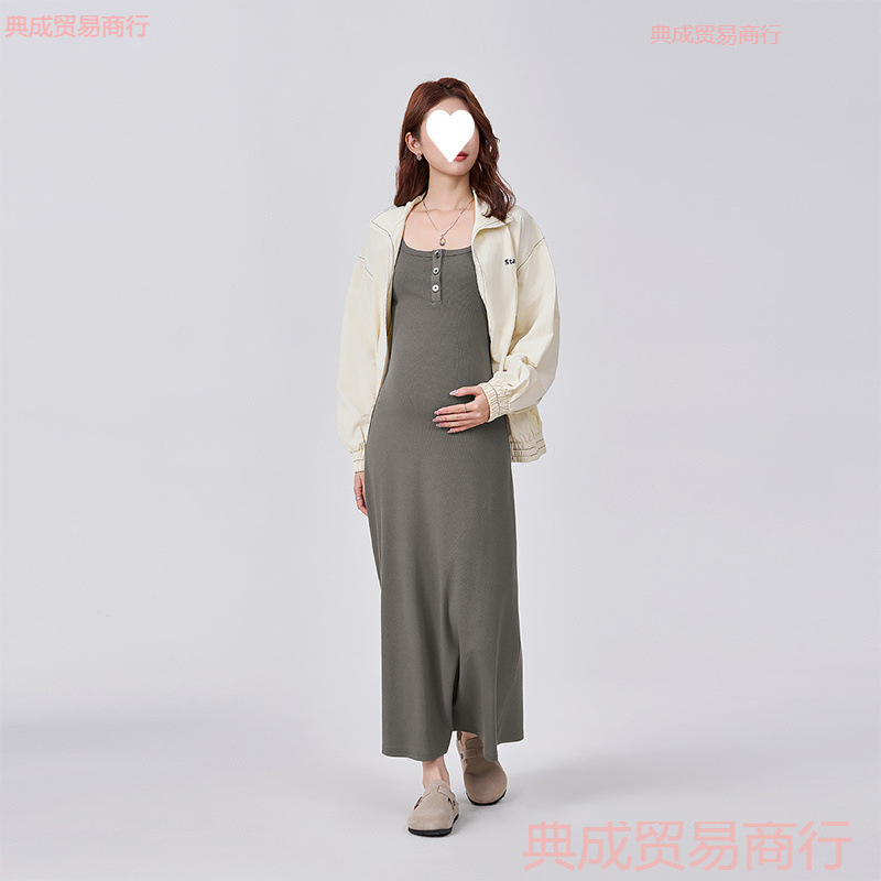 孕妇连衣裙春夏新款春季吊带裙无袖背心裙裙子夏装