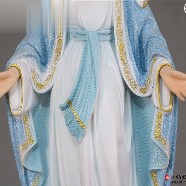 60cm con sombrero flor de la Inmaculada Concepción de la Virgen María Mirando la Estatua de la Luz Decoración de la Estatua de la Casa de la Iglesia Salón