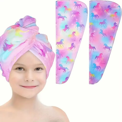 TEMU Bestselling Thick Absorbent Quick-Dry Children's Hair Hat, Digital Printing Level 4 Women's Adult Shower Cap