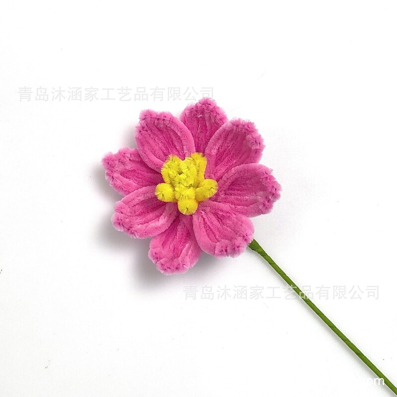 成品单支手工扭扭棒花格桑花仿真花家居摆件毕业季礼物礼品批发|undefined