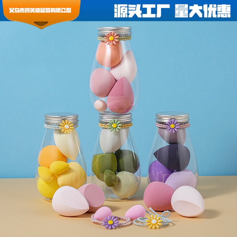 Botella de deriva de celebridades de Internet, dos fines secos y húmedos, sin polvo, huevos de maquillaje de belleza, huevos de maquillaje suave y agradable para la piel, suministro directo de fábrica al por mayor