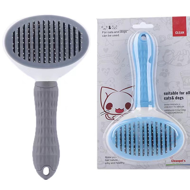 Gato peine aguja de depilación peine cepillo de pelo perro peine pelo dorado depilación con un solo clic pelo largo especial para mascotas gato