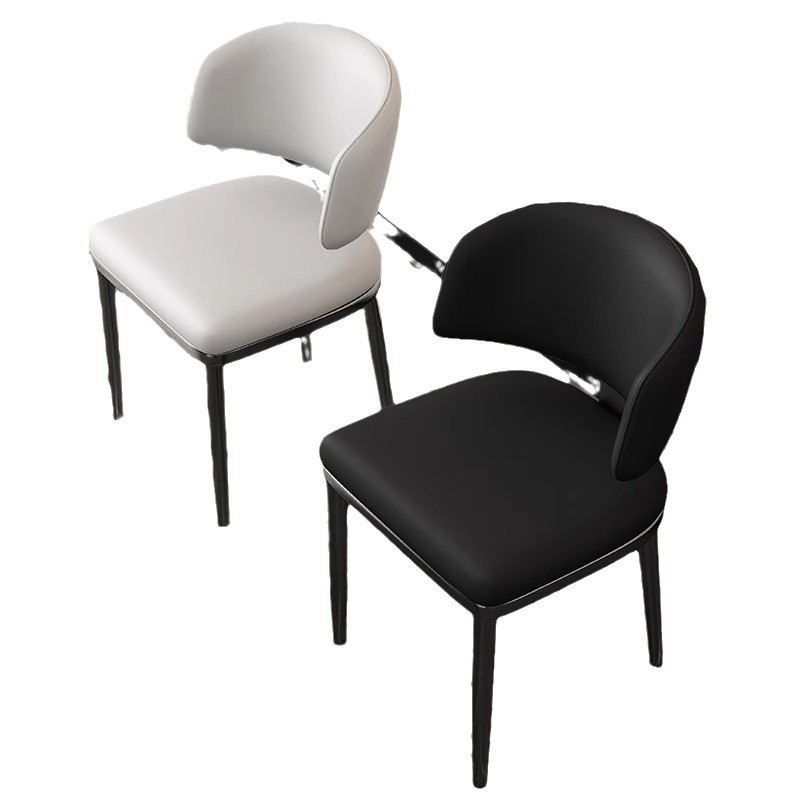Sillas de comedor minimalistas italianas diseñadas sillas nórdicas modernas sillas de respaldo domésticas de lujo ligero sillas de mesa de comedor de alto nivel