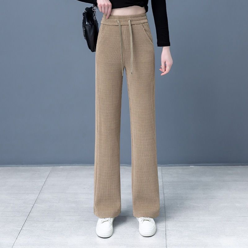 카키 [벨벳 없는 봄, 가을] 포켓 코듀로이 와이드 레그