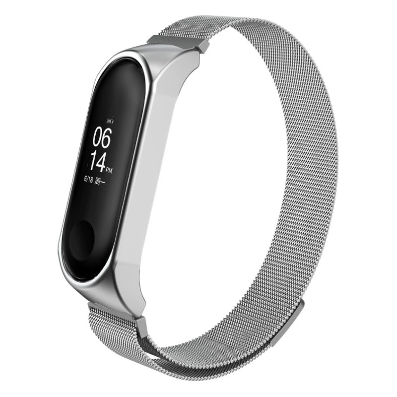 Подходит для Mi Band 3456 металлический ремешок Mi Band 6 Миланский магнитный ремешок для аттрактора 5 универсальный ремешок на запястье
