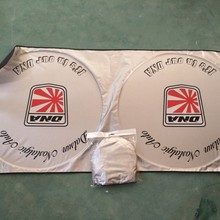 涂银布双圈涤纶材质制作遮阳挡可印刷LOGO汽车遮阳挡防反光太阳挡