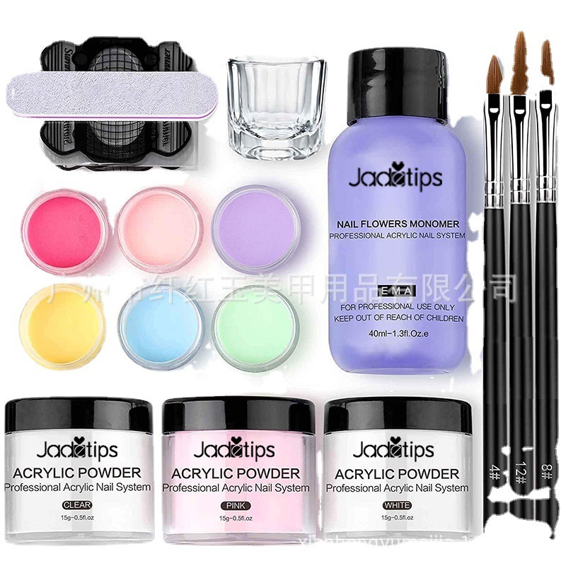 Nail Art suit Beginner Acrylic Nail Polish Crystal Wear Grinding Head Crystal Armor Manicure Tools Complete Set