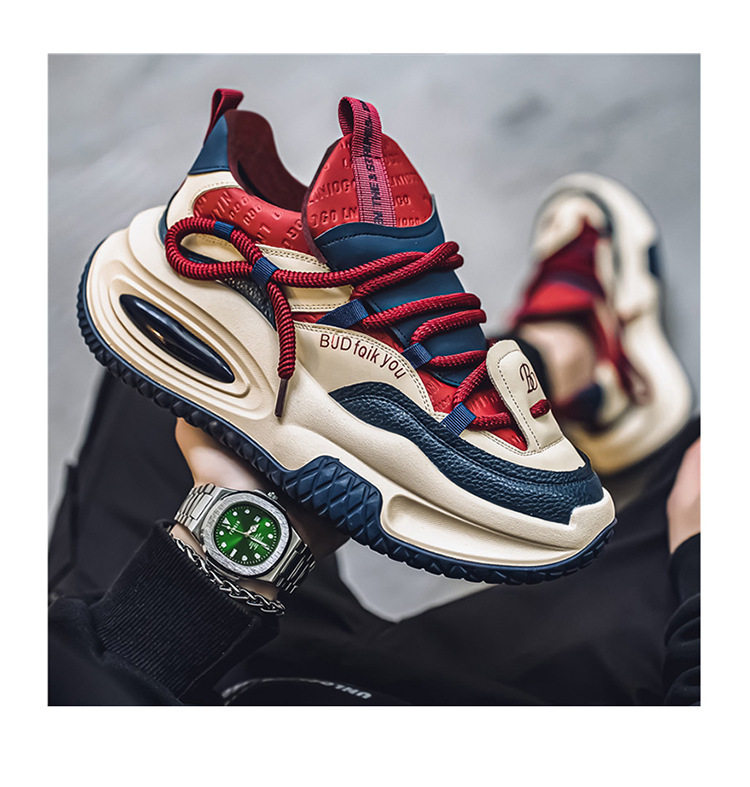 Giày thể thao nam cổ thấp lót lông giữ ấm, đế dày tăng chiều cao, kiểu sneaker dạo phố — X5128- 1m màu xanh lá cây, X5128-1 Kaki, X5128-1 đỏ xanh chi tiết 20