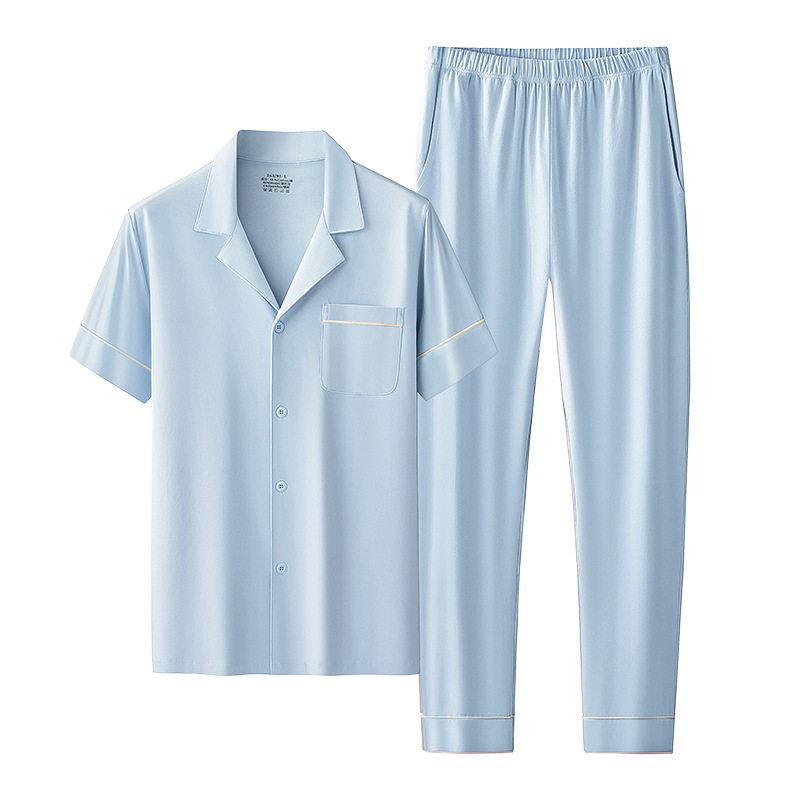 60 algodón modal mezclado primavera, verano y otoño de las mujeres pijamas cardigan Delgado traje desgaste en el hogar stock