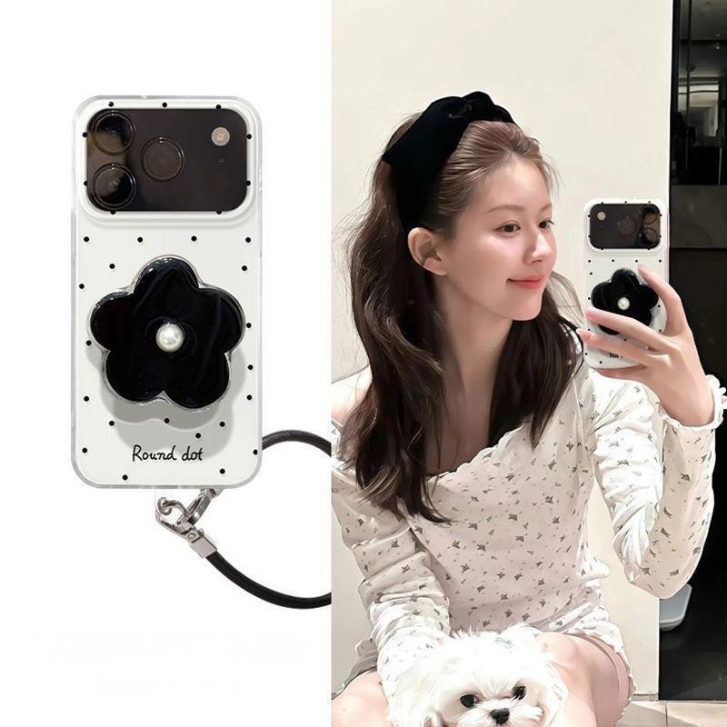 Polka Dot Design Suitable for Apple 17 Pro Max Phone Case, Shockproof Ins-Style Case for 16/15/14 Phones, 13 Pro/12/11