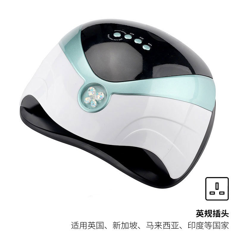 Lámpara de uñas de alta potencia de 168W, lámpara de curado UV con doble fuente de luz, máquina de fototerapia inteligente para salón de uñas, transfronteriza