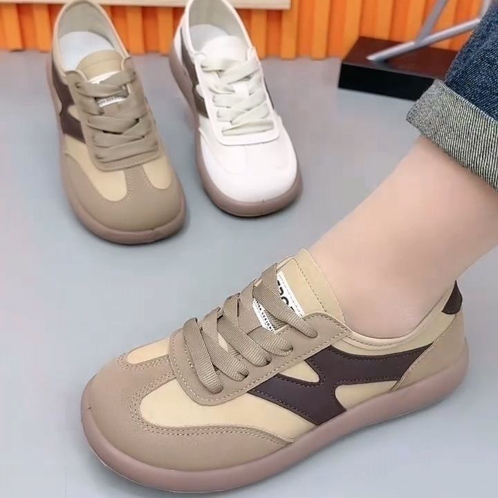 Zapatos de entrenamiento para mujeres primavera de 2026 nuevo retro versátil zapatos deportivos de color, moda casual con suela blanda zapatos de skate cómodos