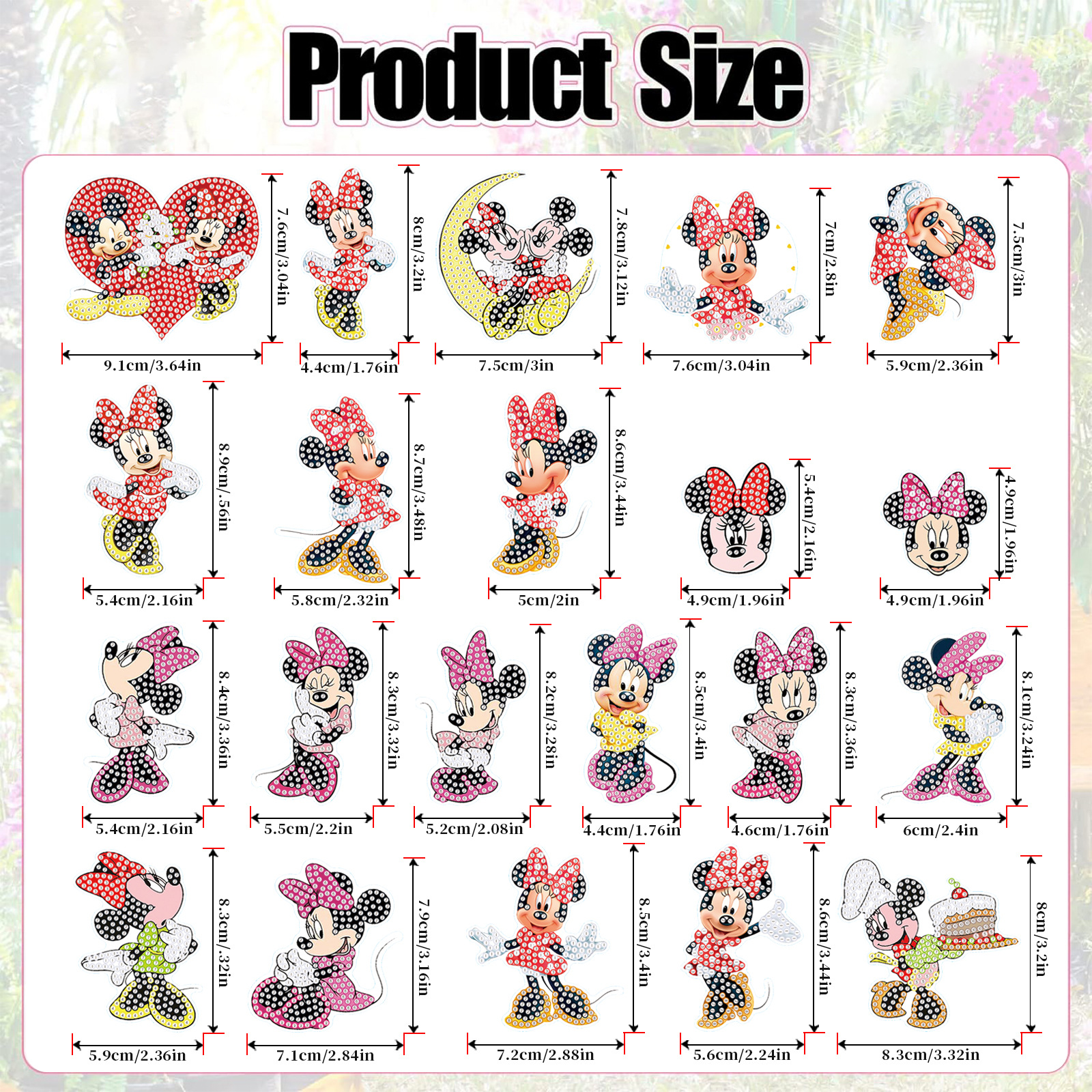 Transfronterizo Minnie ratón magnetismo dibujo de diamante pegatinas de refrigerador para niños DIY creativo mampostería pegatinas juguetes al por mayor