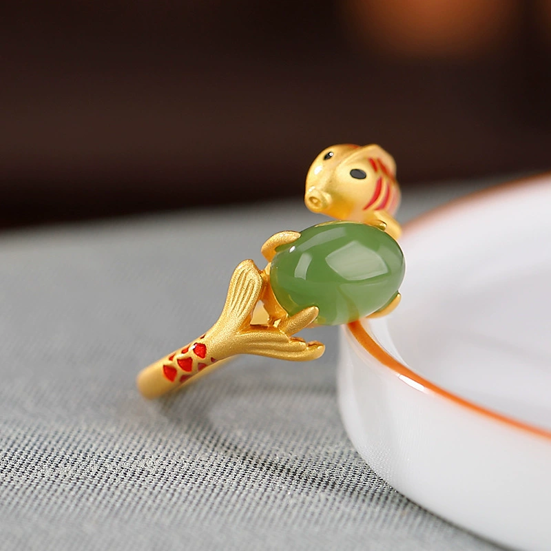 Ring, enamel, accessory, retro cheongsam