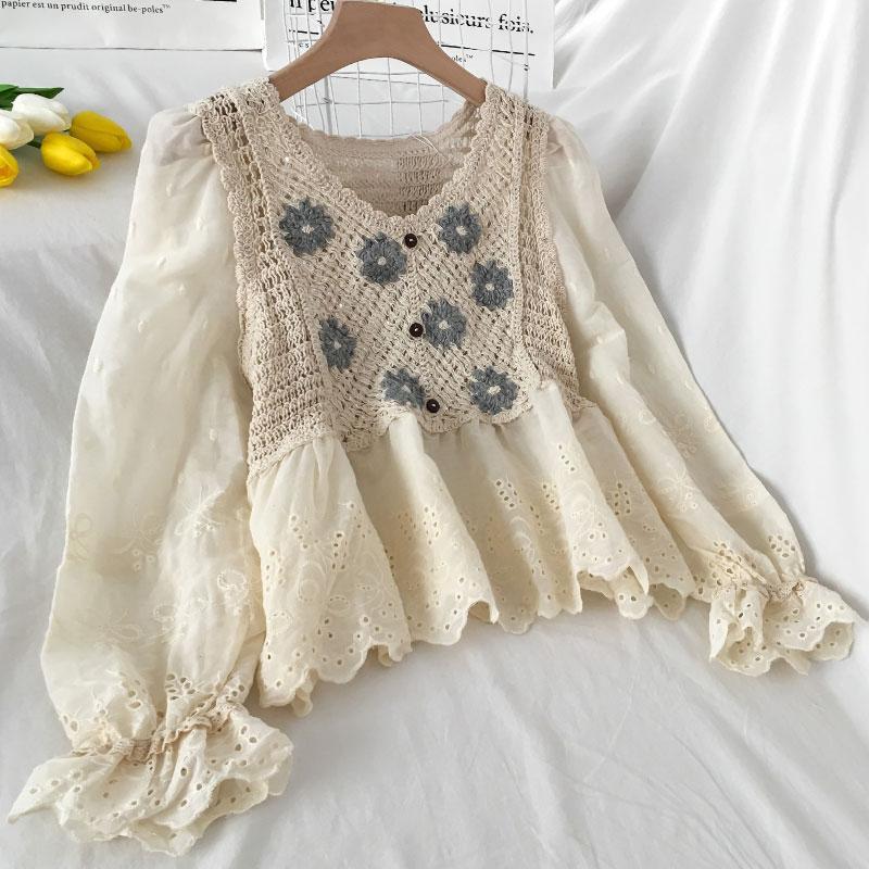 Autumn Long-Sleeved Tops for Women, New French Shirts, Petite Shirts, French Gentle Style Collared Shirts