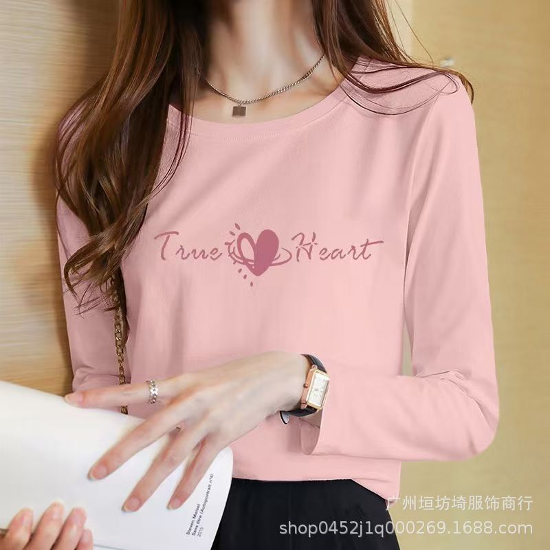 Spring Women's Clothing Live Streaming Business Supply Long-Sleeved T-Shirts Women's Base Shirts under 10 Yuan Tops Factory Wholesale