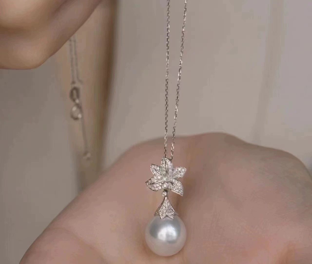Серебряные 925 образцы, аксессуары из жемчуга, кулон, модный браслет, круглые бусины 8-11 мм
