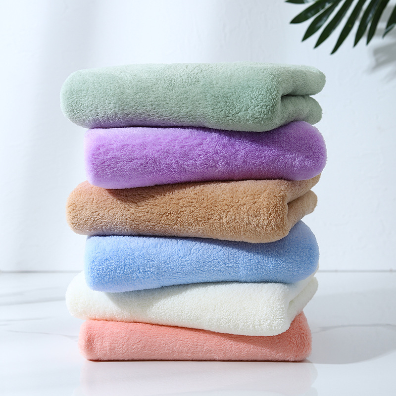 Thickened Coral Velvet Towel for Children to Wash Face and Wipe Hands, Soft Absorbent Square Towel, Cleaning Household Rag, Multi-Functional Towel Thickened Coral Velvet Towel for Children to Wash Face and Wipe Hands, Soft Absorbent Square Towel, Cleaning Household Rag, Multi-Functional Towel