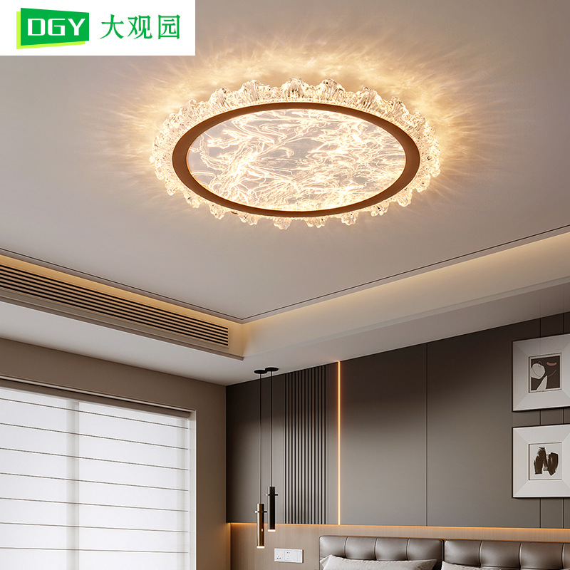 Luz de techo del dormitorio nublado 2026 nuevo estilo italiano de cristal ligero lujo diseñador de lujo de alto rendimiento maestro de la luz de la sala de estudio 697L