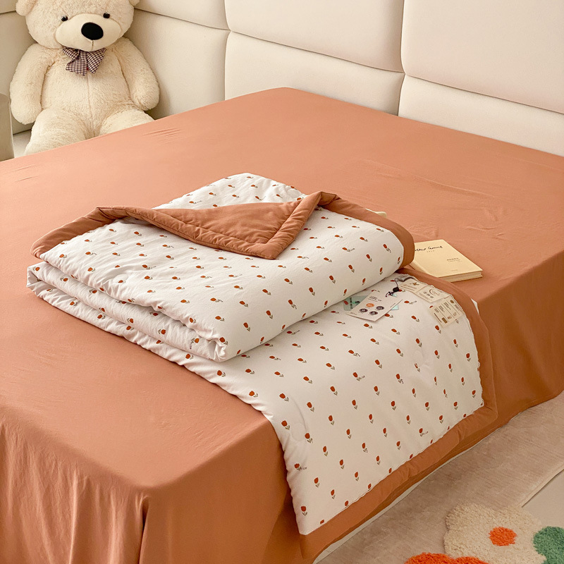 Edredón de fibra de soja de verano edredón de aire acondicionado edredón fresco de verano lavable a máquina edredón de verano individual dormitorio edredón fino