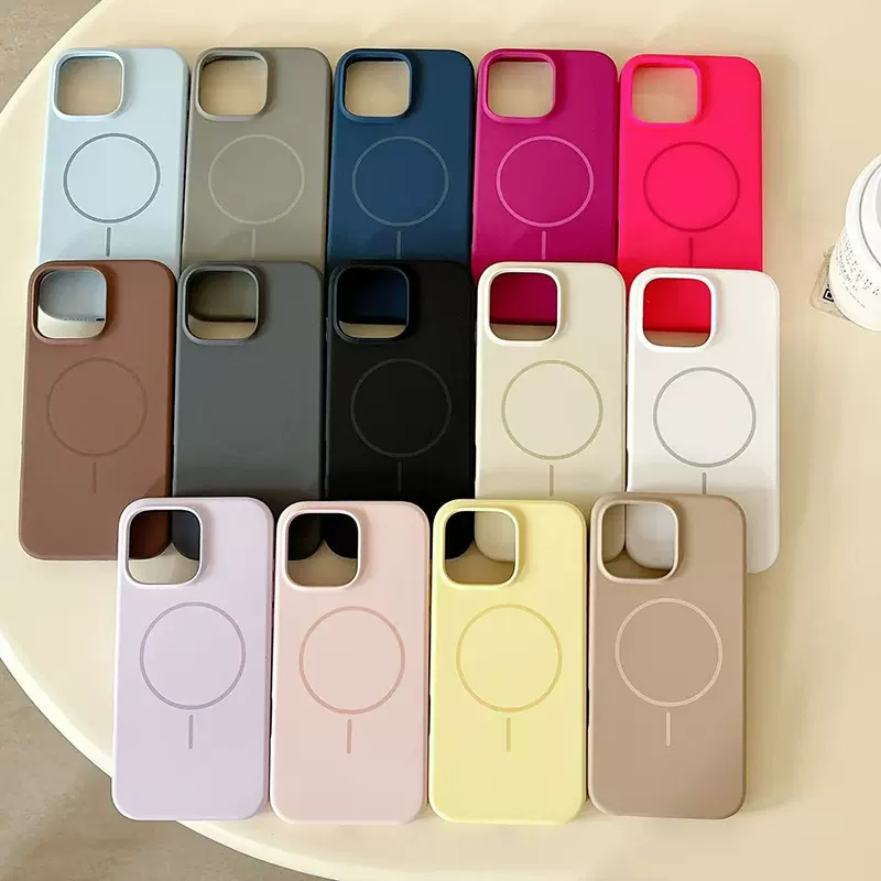 防摔适用苹果17AIR液态硅胶手机壳细圈磁吸肤感iPhone16pro保护壳