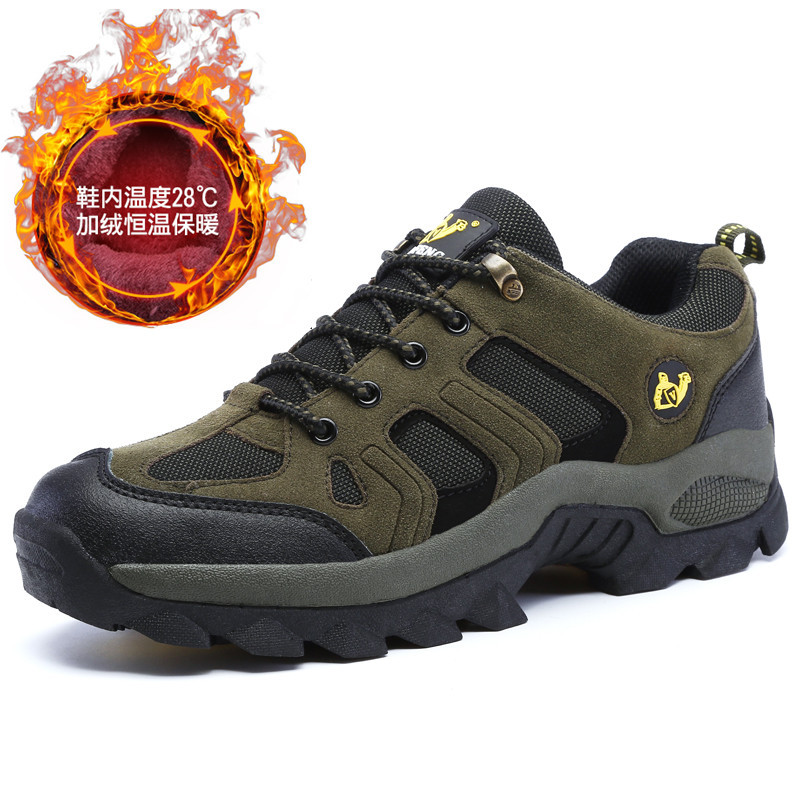Pelusa zapatos de senderismo al aire libre cálido botas de combate táctico zapatos de entrenamiento militar de los hombres zapatillas de moda zapatos de moda
