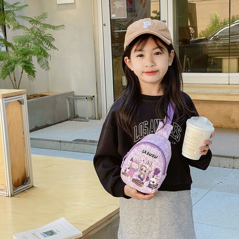 現物布バッグファッション児童バッグ潮爆風泡マット斜めショルダーバッグ少女かわいい胸バッグ卸売り|undefined
