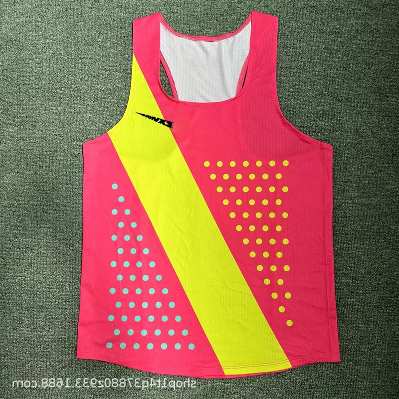 Track and field clothing for men and women, sports student training wear, marathon running vest, competition wear, sprint quick-dry sportswear, elastic