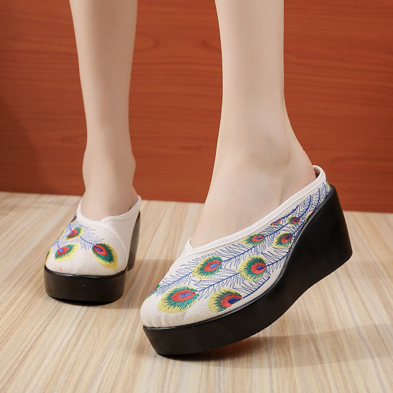 Women's slippers heels wedge heel