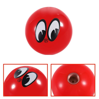 Car Modified Gear Shift Knob, Acrylic Expression Non-Slip Yellow Eye Gear Shift Knob, Gear Handle Replacement (Cab and accessories) - red
