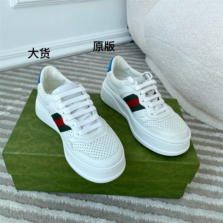 2022 autumn new leather lace-up white sh...