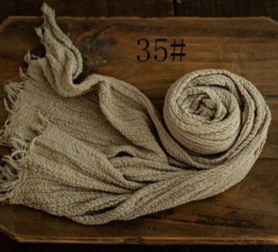 Toalla de gasa recién nacido niños fotografía elástico envoltura de tela bebé fotografía tela plisada seersucker envoltura de tela