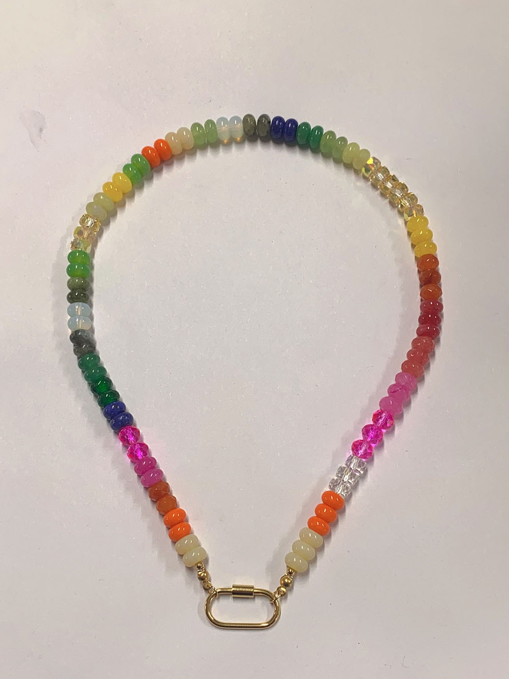 200g Weight Necklace Classification 304 Stainless Steel Chain Material 1 Piece Quantity Casual Occasion natural stone Material Geometric Pattern Women's Gender Sweet Style Beaded Craft 1 Piece Sweet Geometric Natural Stone 304 Stainless Steel Necklace 15