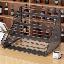 大容量饮料置物架收银台商品摆放阶梯展示架便利店柜台零食小货架